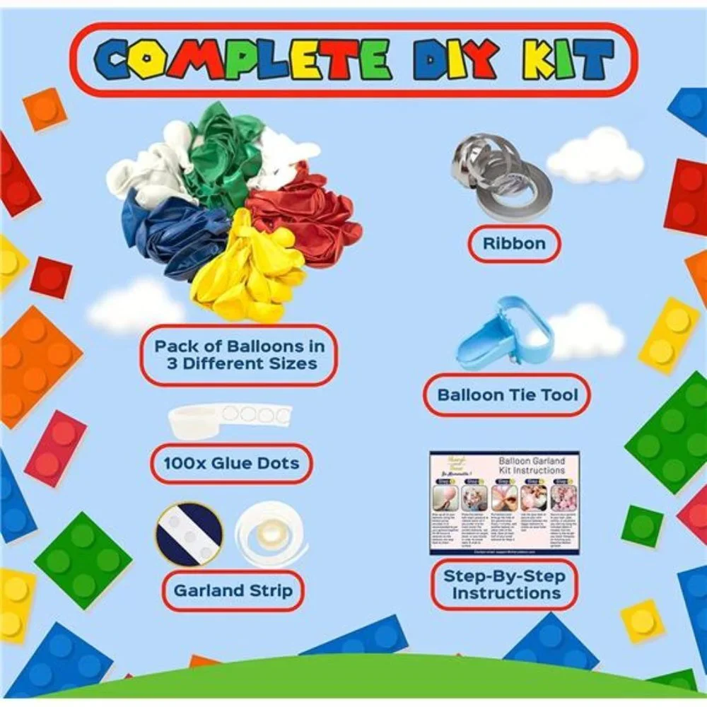 100pcs, EASY DIY –  Super Mario Birthday Party Supplies & Decorations